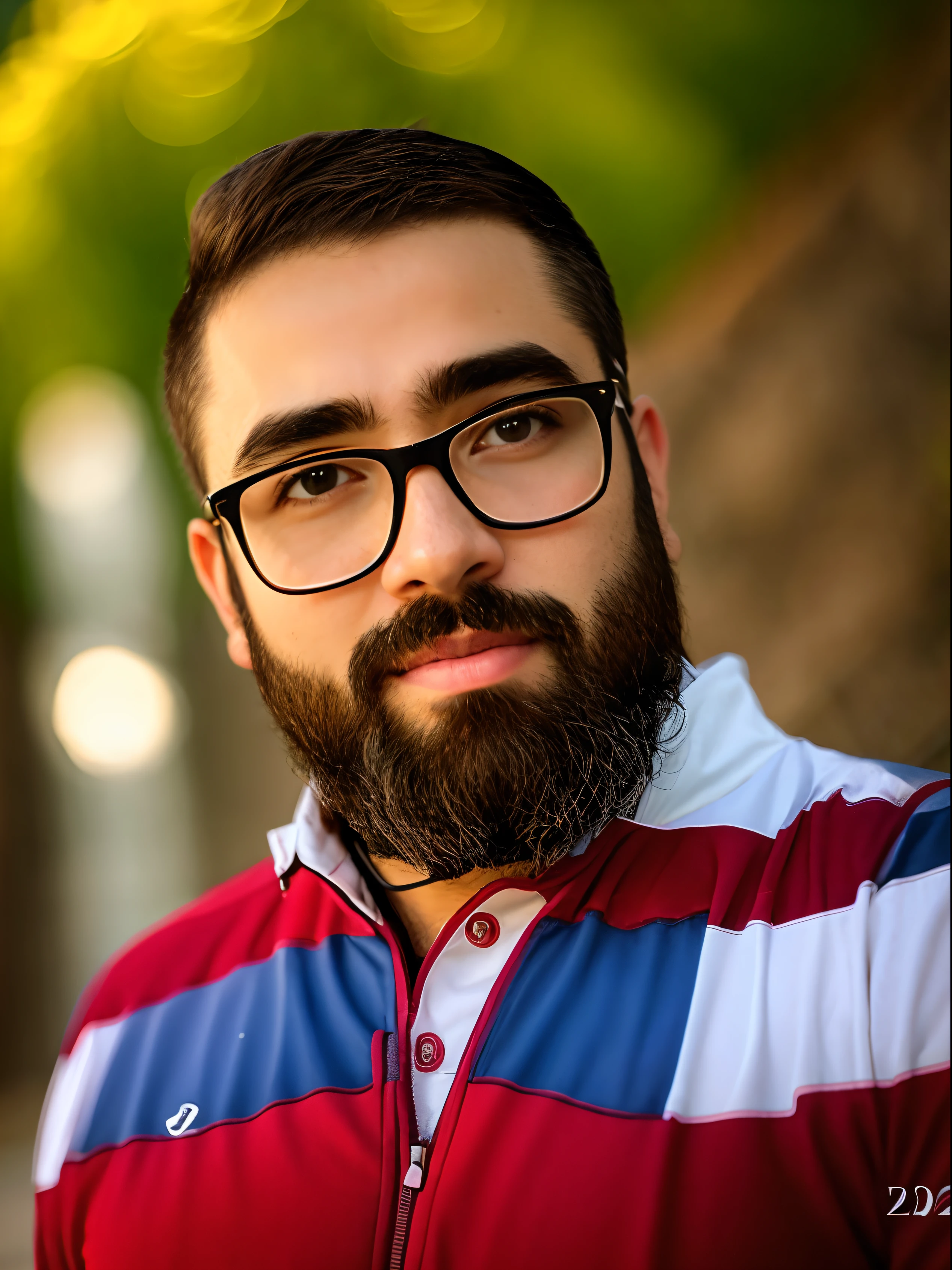 Man with glasses and beard, melhorar a imagem 8k, nitida