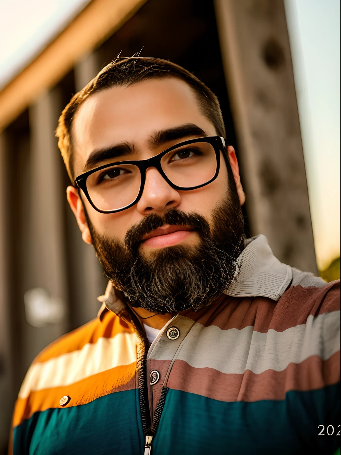 Man with glasses and beard, melhorar a imagem 8k, nitida