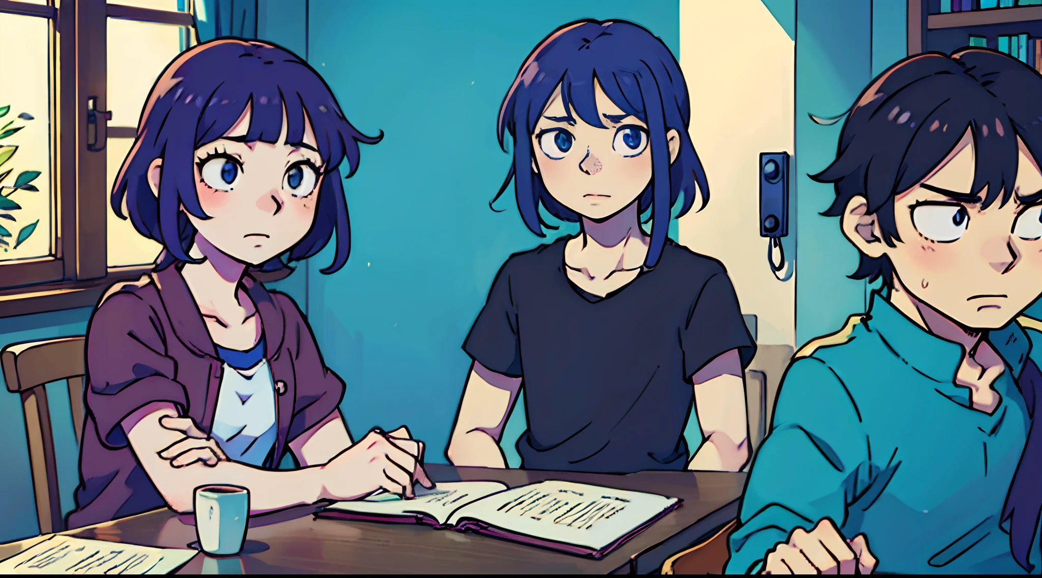 trio anime anime 2 girls one boy