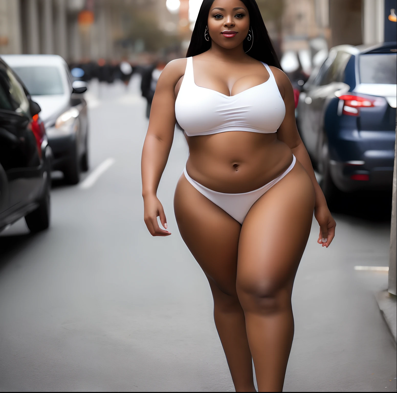 Sexy women black women thick hips and booty wearing street she