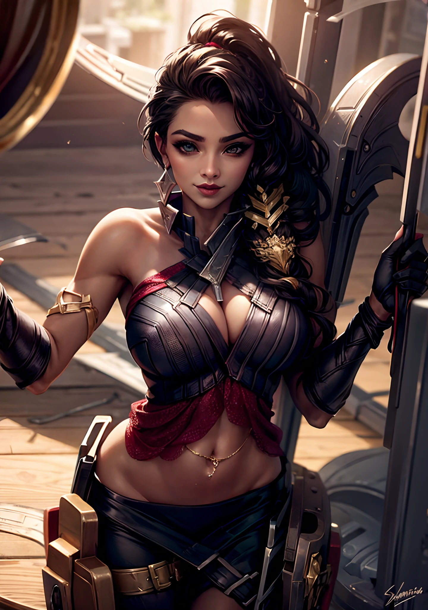 NSFW, samira \(league of legends\), cleavage, sexy