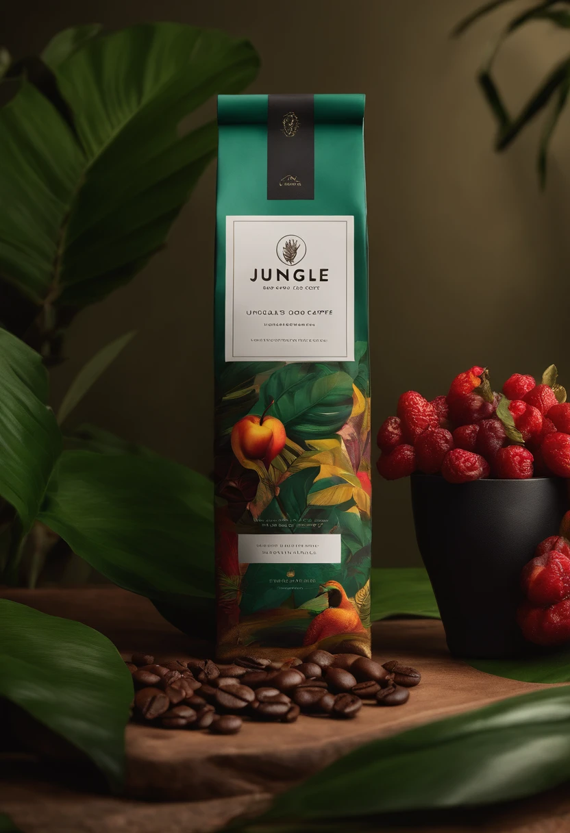 Branding jungle mock up Packaging Design for Jungle Roasted Coffee