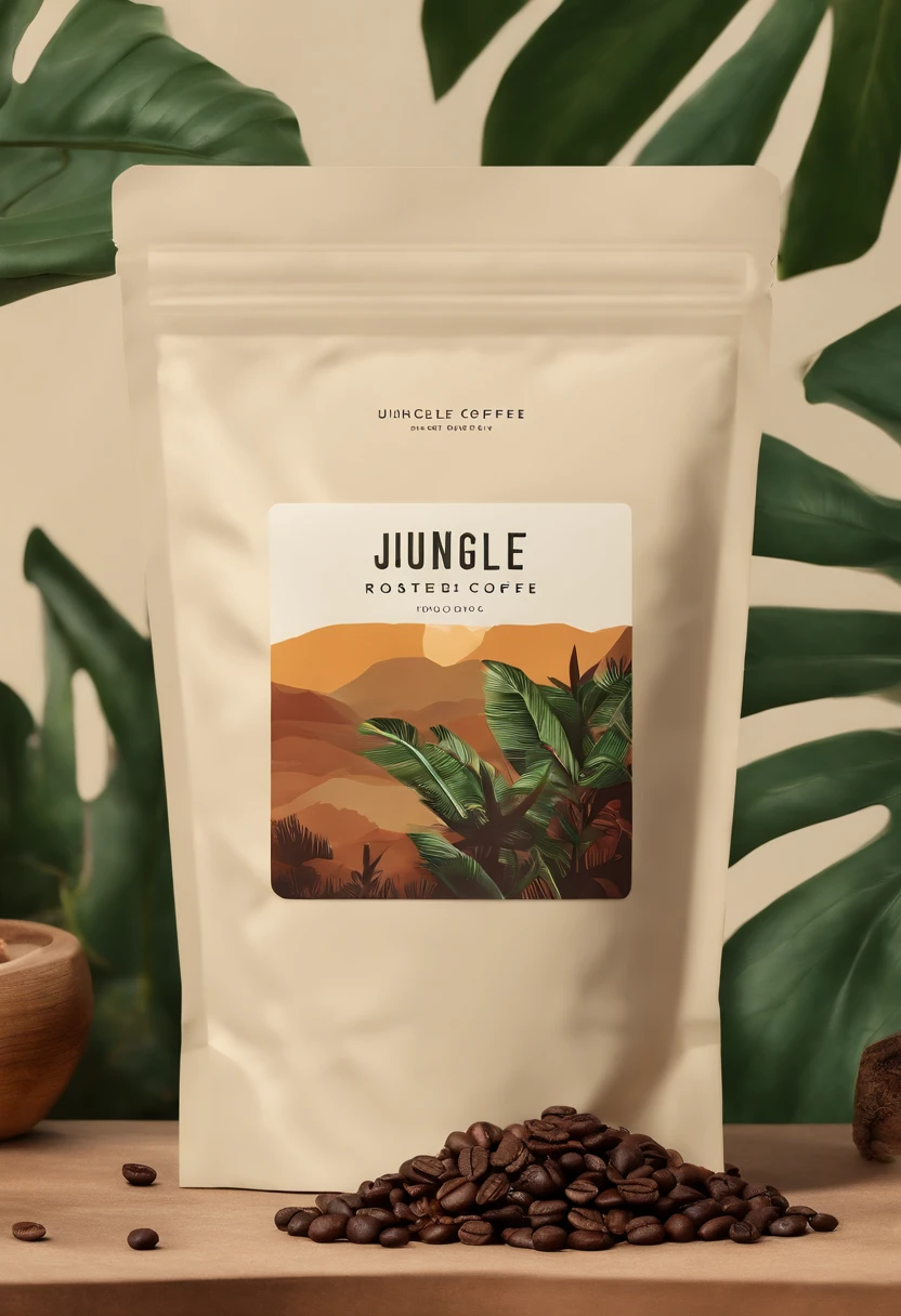 Branding jungle mock up Packaging Design for Jungle Roasted Coffee
