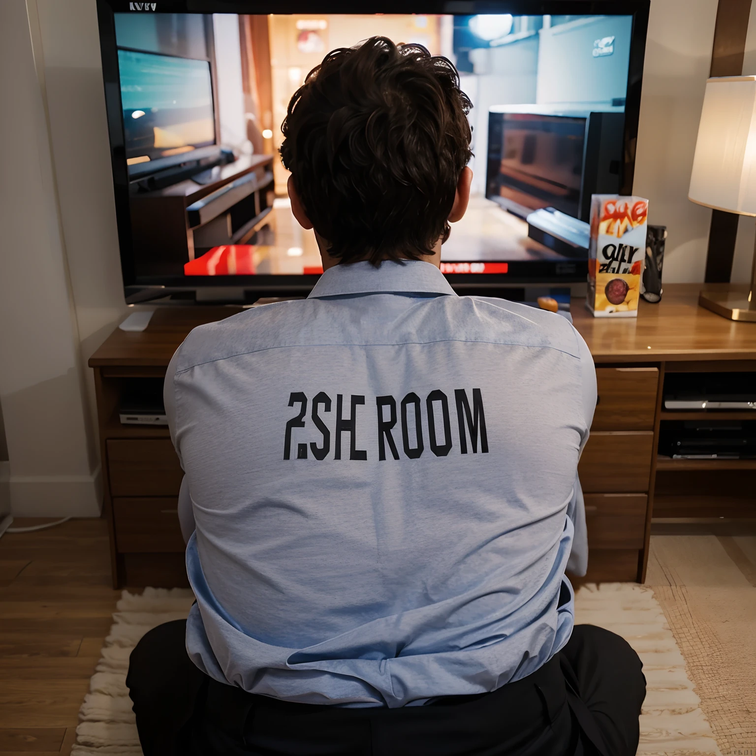 Watch TV boys, shirt back name SHABAAN