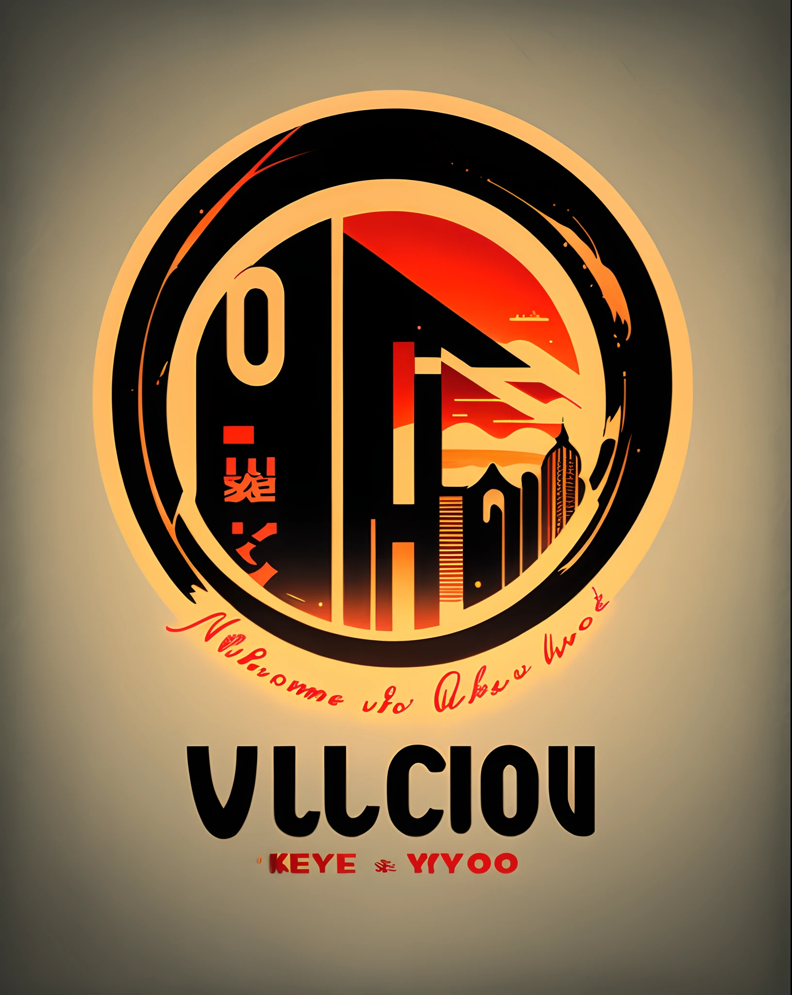 Anime logo with the words “welcome to kyoto”