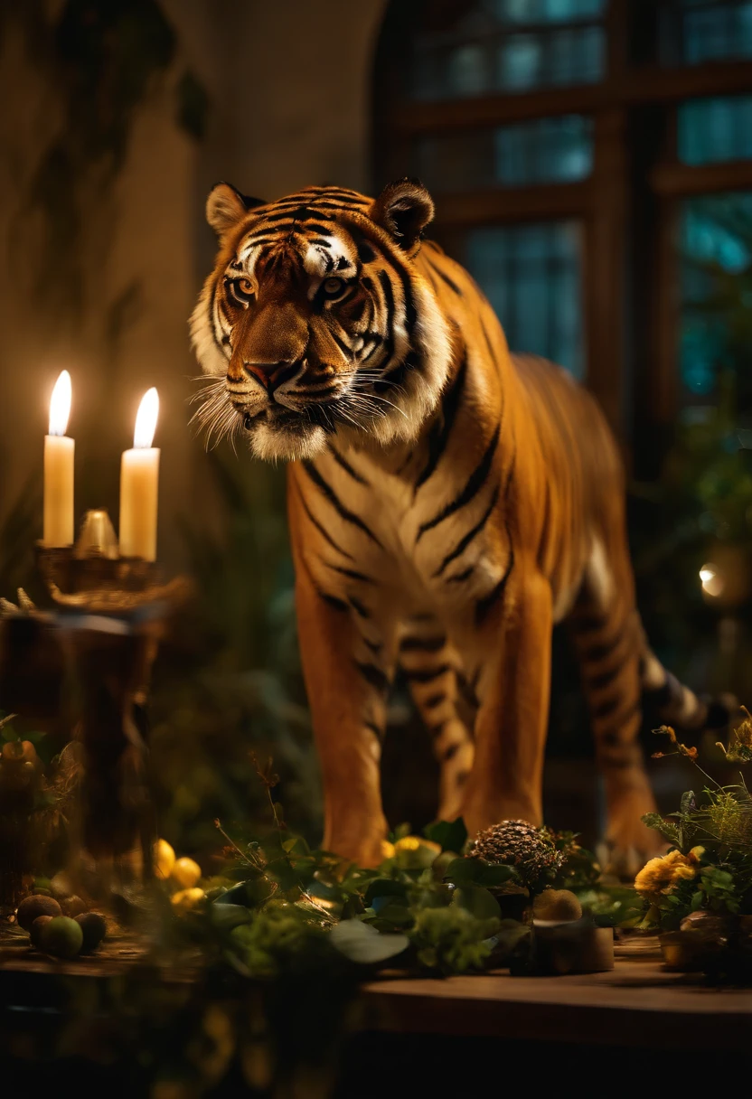 A giant saber-toothed wild tiger protects a beautiful primitive man
(Centerpieces: 1.5) (Fotorrealista: 1.1) (Bokeh) (Best quality) (La peau、Pores、detailed hair texture: 1.1) (complexe) (8k) (Hdr) (Wallpapers) (lighting cinematic) (mise au point nette )
