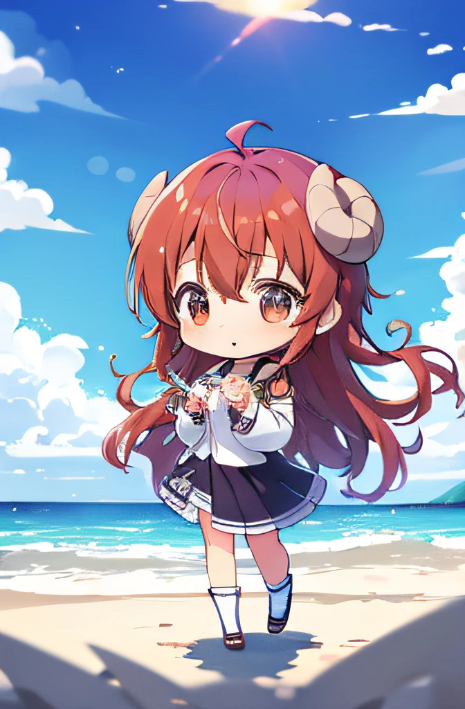 (masutepiece, Best Quality:1), 1girl in, Solo, Chibi, White background