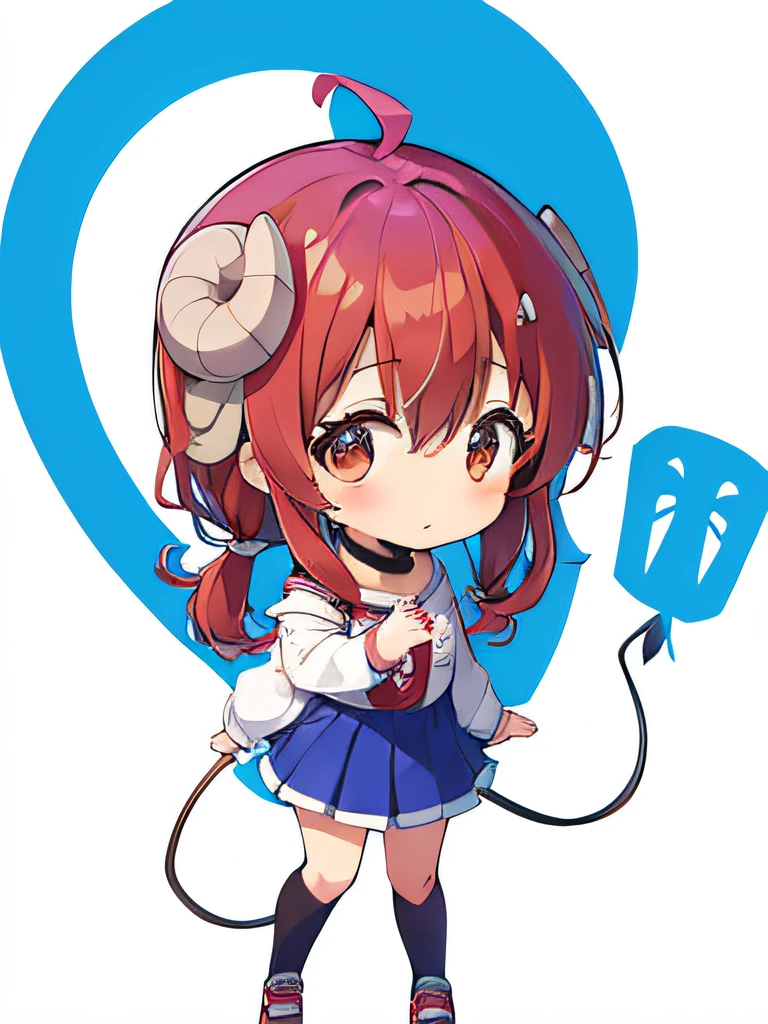(masutepiece, Best Quality:1), 1girl in, Solo, Chibi, White background