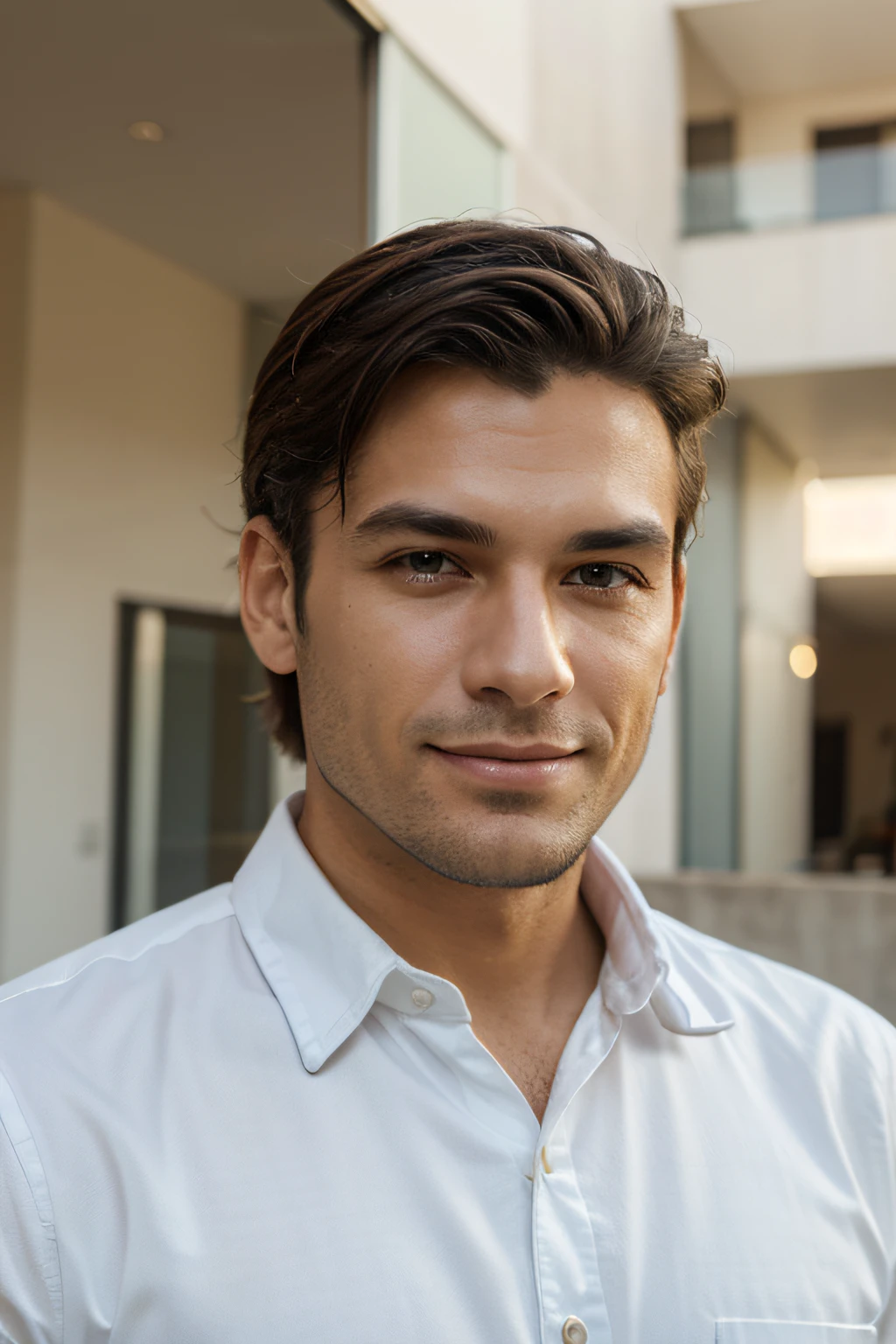 Generate a face of a real estate agent, homem, realista