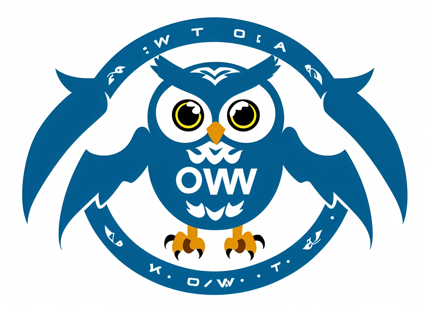 Cute simple logo of an owl for OwO e sport