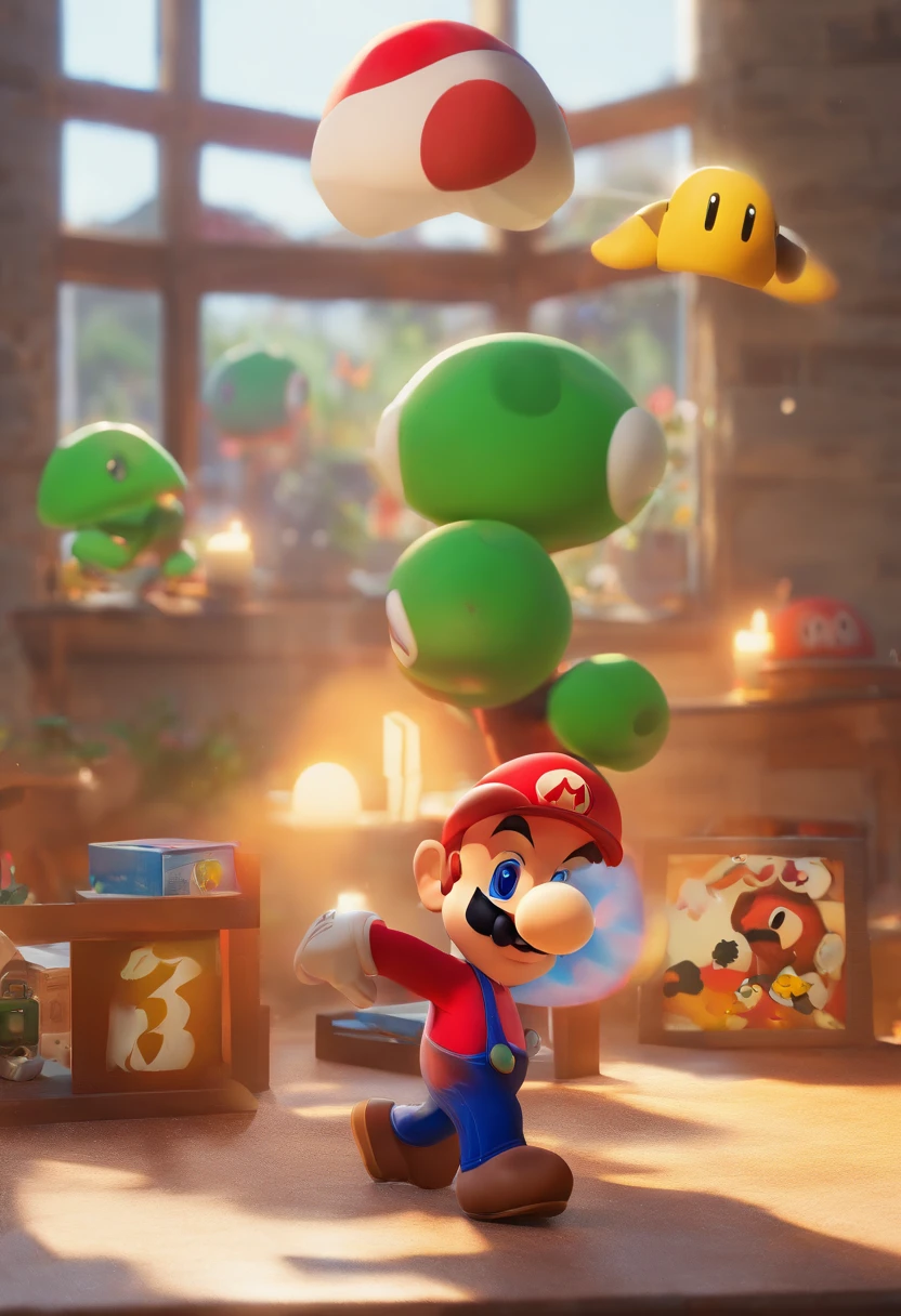 super mario nivel 2 nintendo 64 hiperrealista hiperdetallado masterpiece 8k