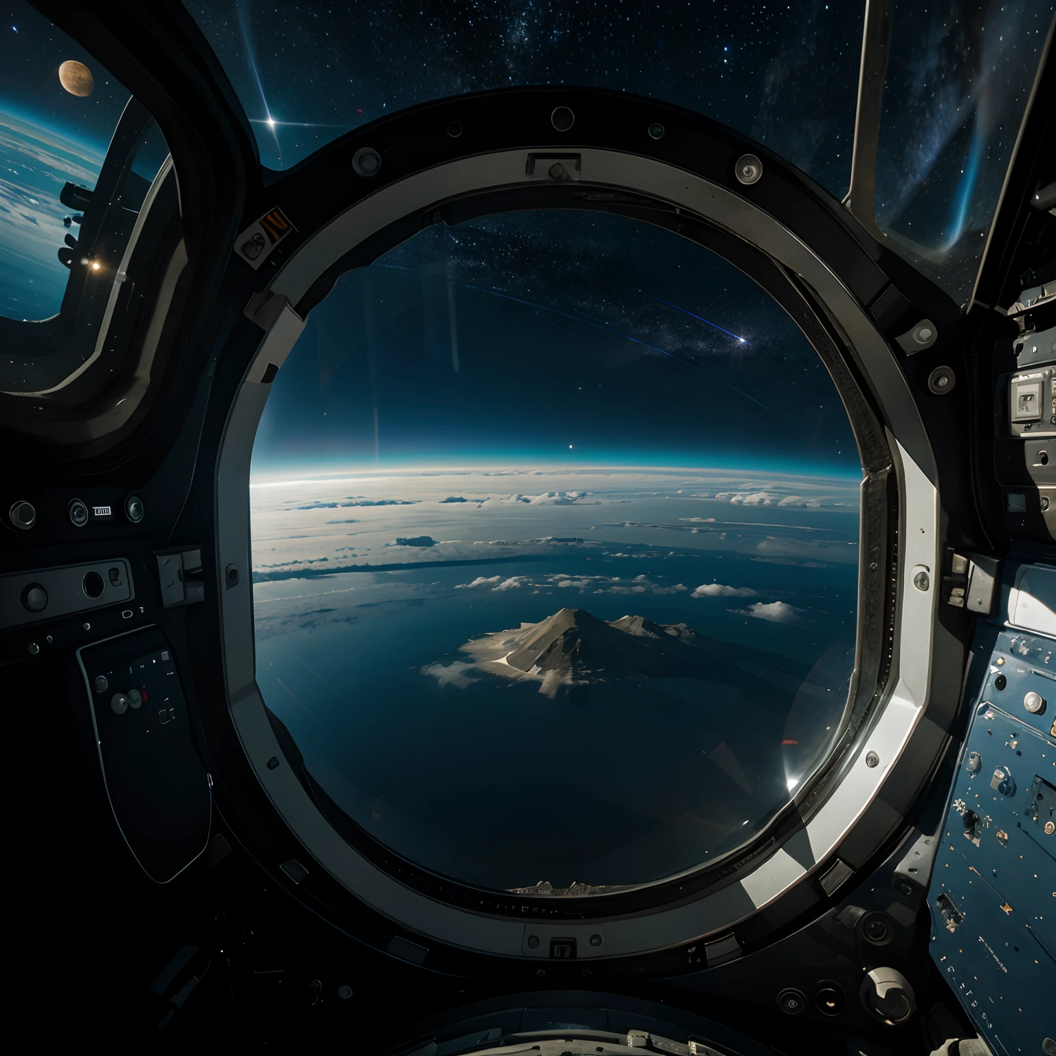 land, outer space, View from the spacesuit