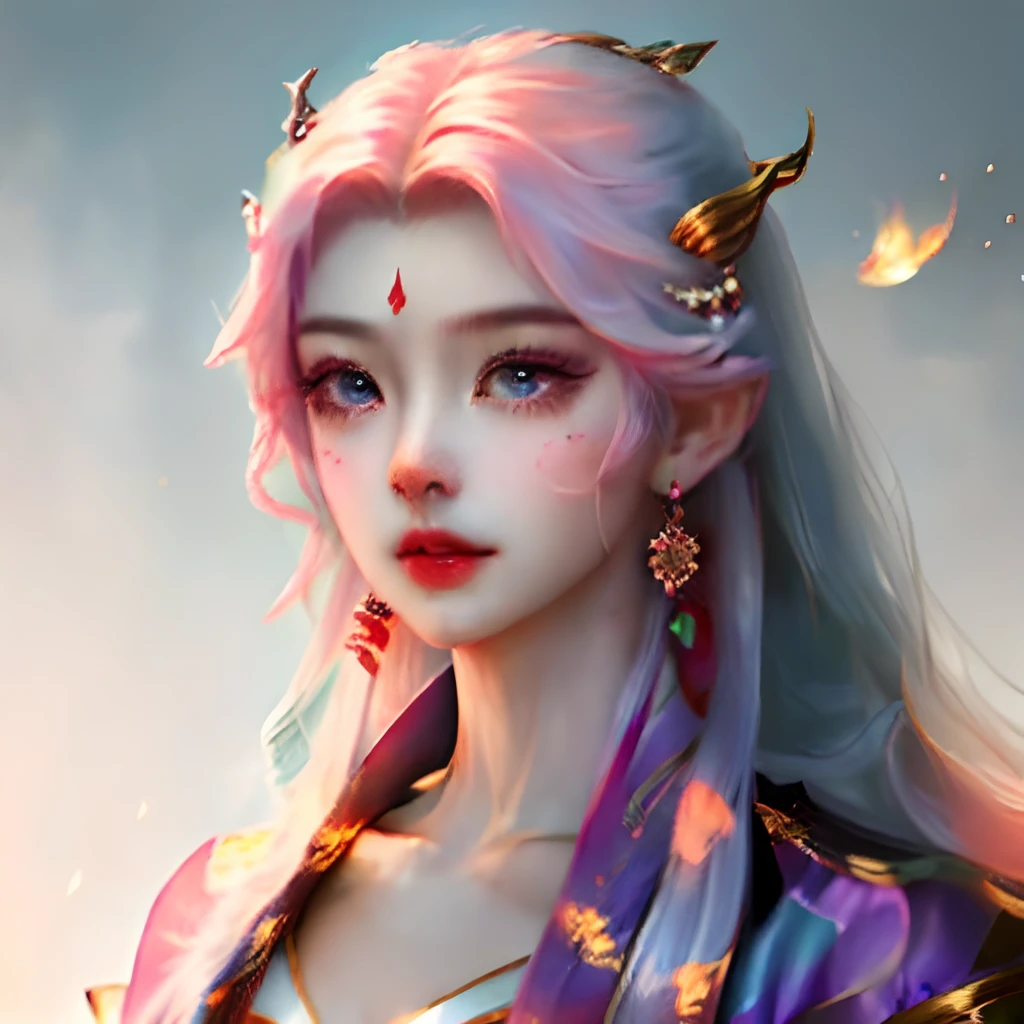 Female, Japanese, long hair, vibrant eyes, King, graceful, mythical, beautiful,