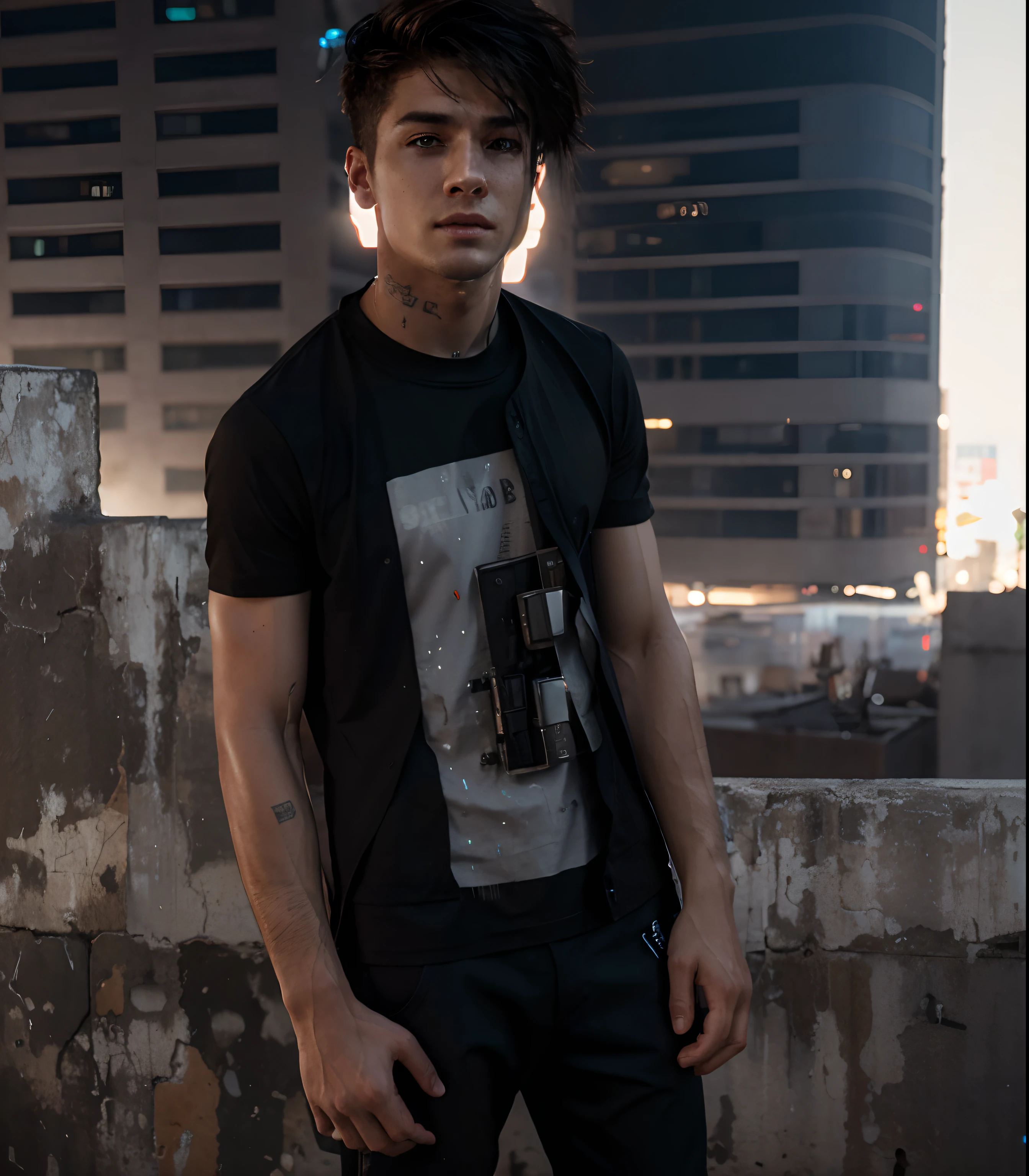 Change background, cyberpunk, handsome boy realistic face, 8k Ultra realistic