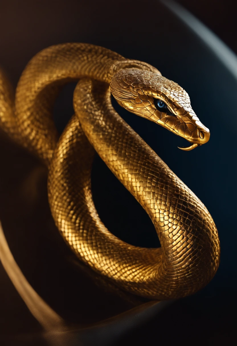 please create me a logo with a golden cobra