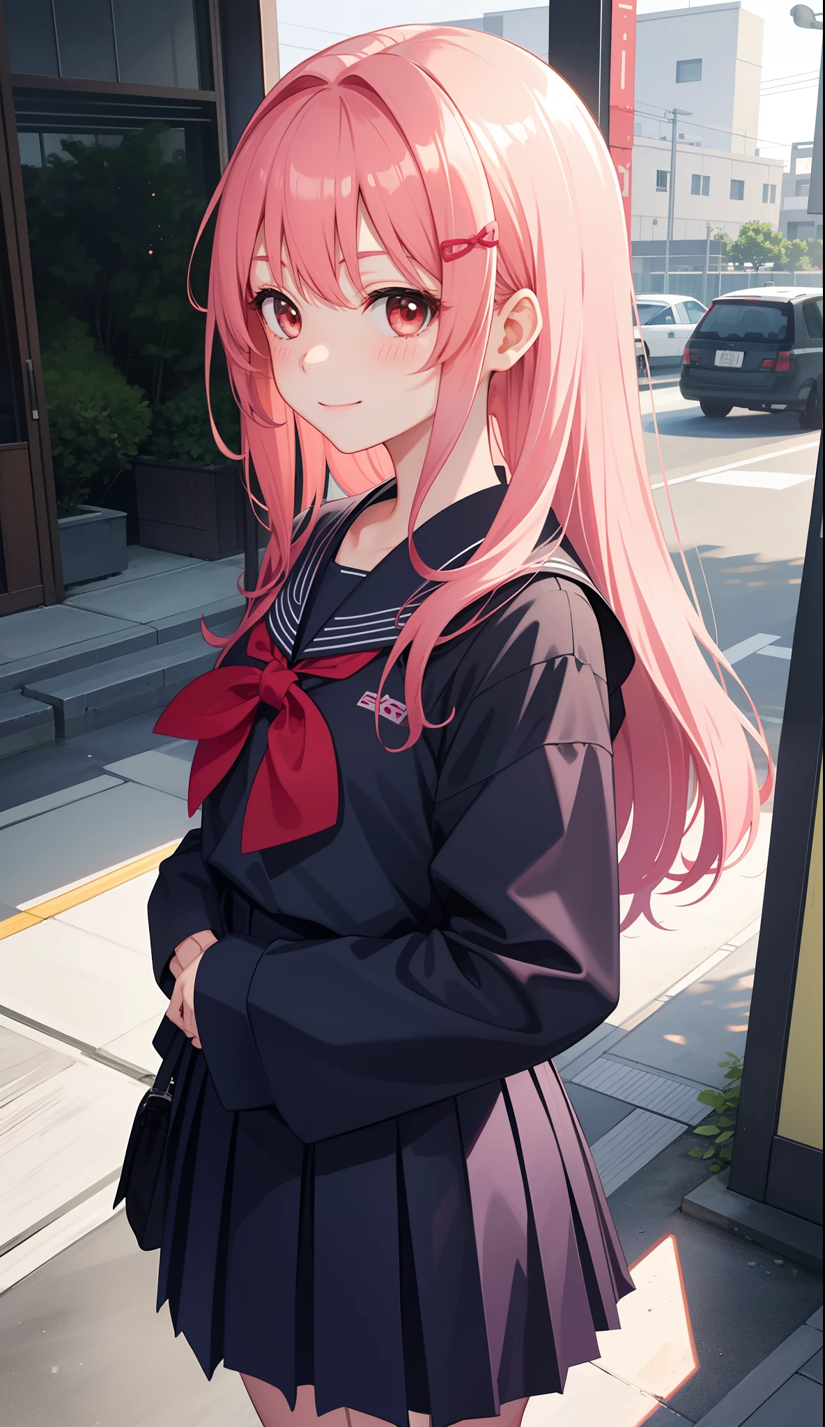 1girl in、AS-Adult、A smile、Japanese、highschool、校服、serafuku、