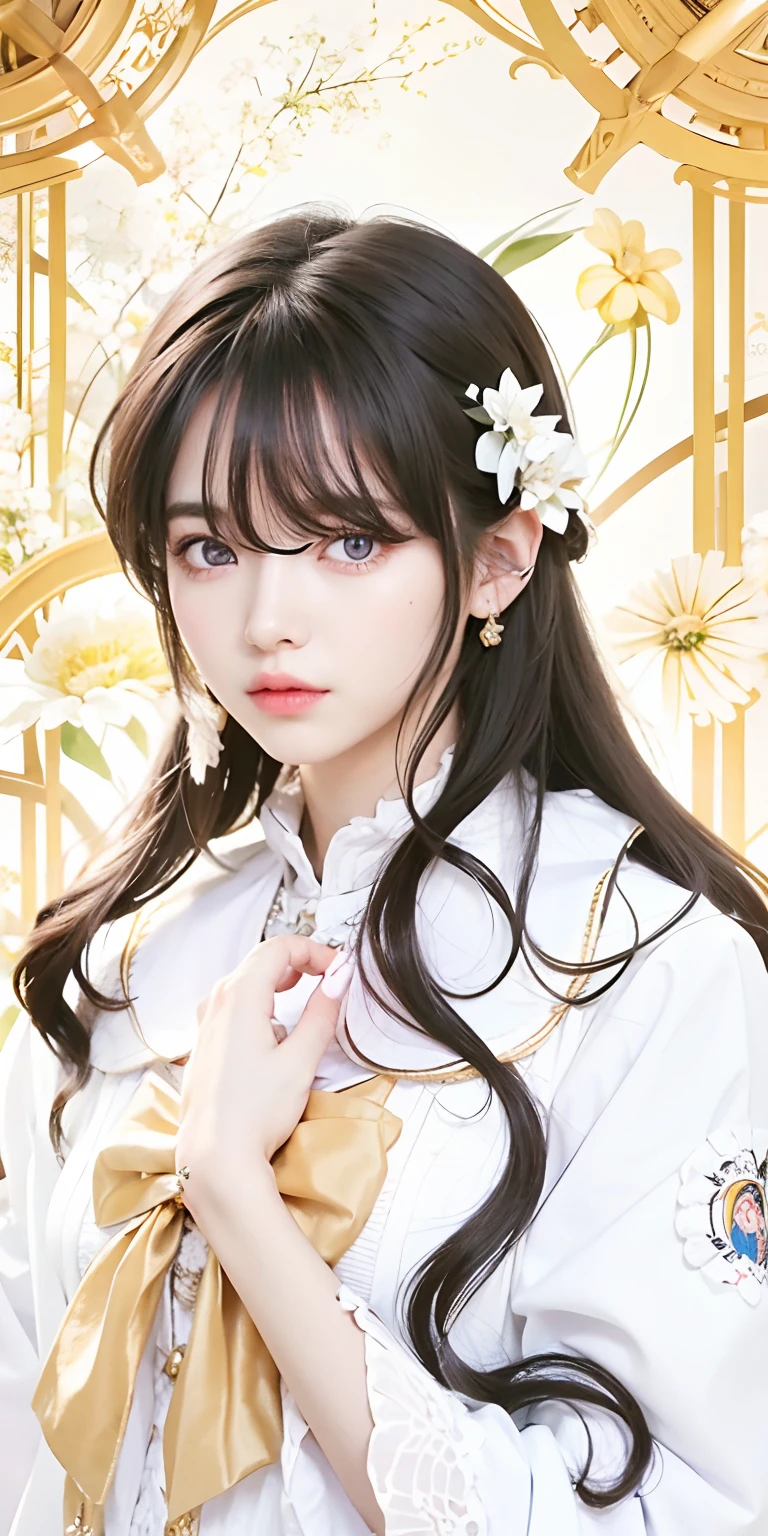 1girl, black hair, purple eyes, white clothes, ultra detailed, masterpiece, realistic