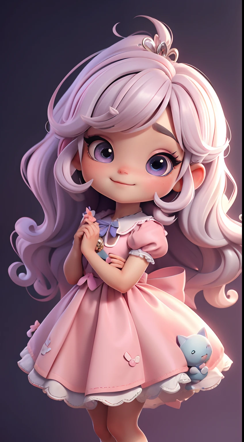 Create an 8K version of Alice's baby loli character.
Boneca Chibi Alice: Deve ficar charmoso e bonito, Preserve the iconic elements of the original character. Alice Chibi deve ter um rosto redondo com grande, olhos brilhantes, long eyelashes and rosy cheeks. Seu cabelo deve ser curto e tons brilhantes de castanho claro ou claro.
Vestido bonito: Dress up chibi Alice in a beautiful and elegant dress in shades of pink or lilac . O vestido pode ter babados, renda & detalhes, referring to the theme of Wonderland. Add loops or ribbons, Para dar um toque de delicadeza.
avental & Arco: Adicione um avental branco sobre o vestido de Alice Chibi, It is tied at the waist with a thin bow. O avental pode ter pequenos detalhes, como bolsos ou bordados finos.
Meias e sapatos bonitos: Complete o look chibi de Alice com meias listradas azuis e brancas ou detalhes divertidos. standingn, Coloque sapatos de boneca bonitos, com gravatas ou fivelas.
Magic Accessories: Add charming accessories to Alice's chibi, like a bow in the hair or a tiara with Wonderland details. You can also get your hands on beautiful themed accessories.
Certifique-se de adicionar sombras, texturas e detalhes nos cabelos, Alice Chibi's clothes and accessories, to make it even more charming and charming. Give him a smiling expression and a sweet smile on his face, Capturing the essence of the character in a subtle and charming way.