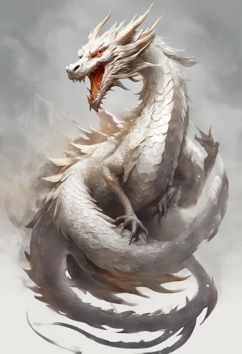 mythology,Dragon , white backgroung