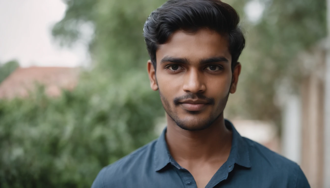 sri lankan man,20 years of age, , looking at the camera,cute,smart, realistic,8k,hyper realistic