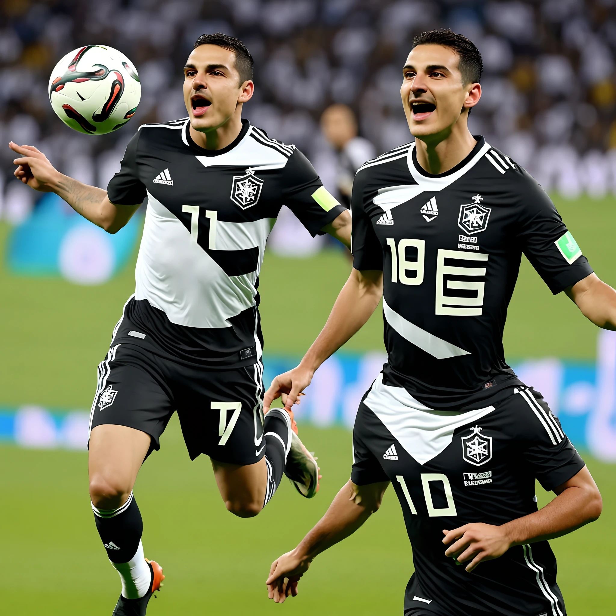 Mario com a camisa do Corinthians fazendo gol no cassio