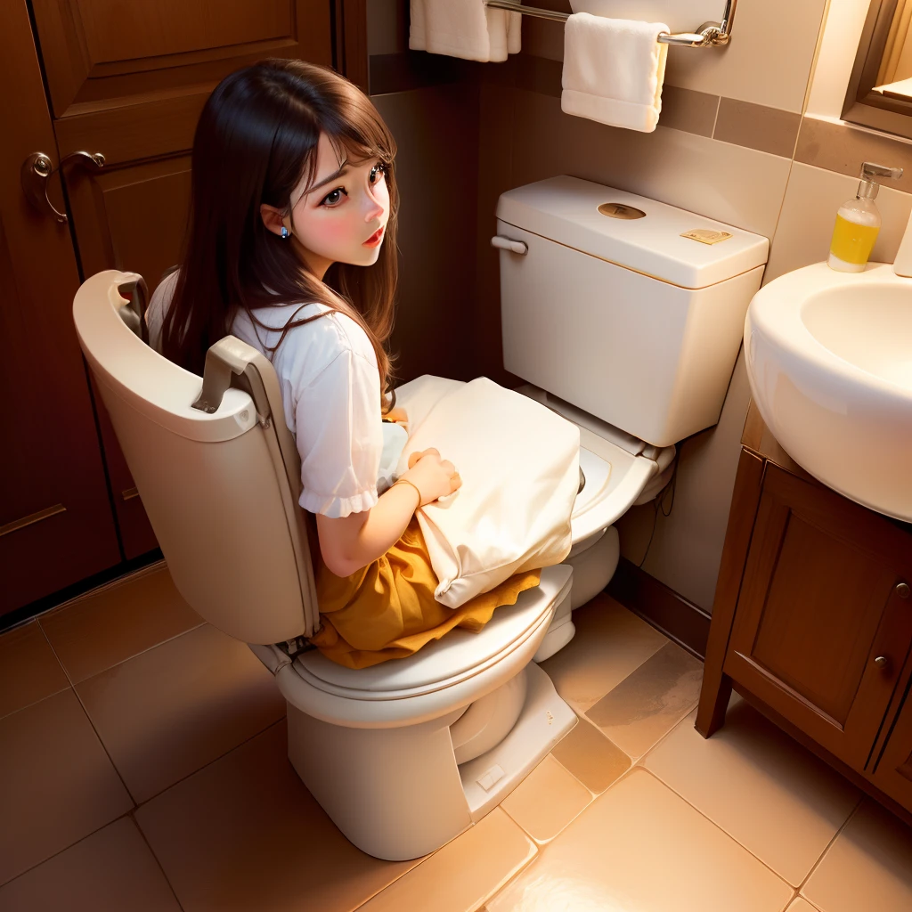 Girl poop