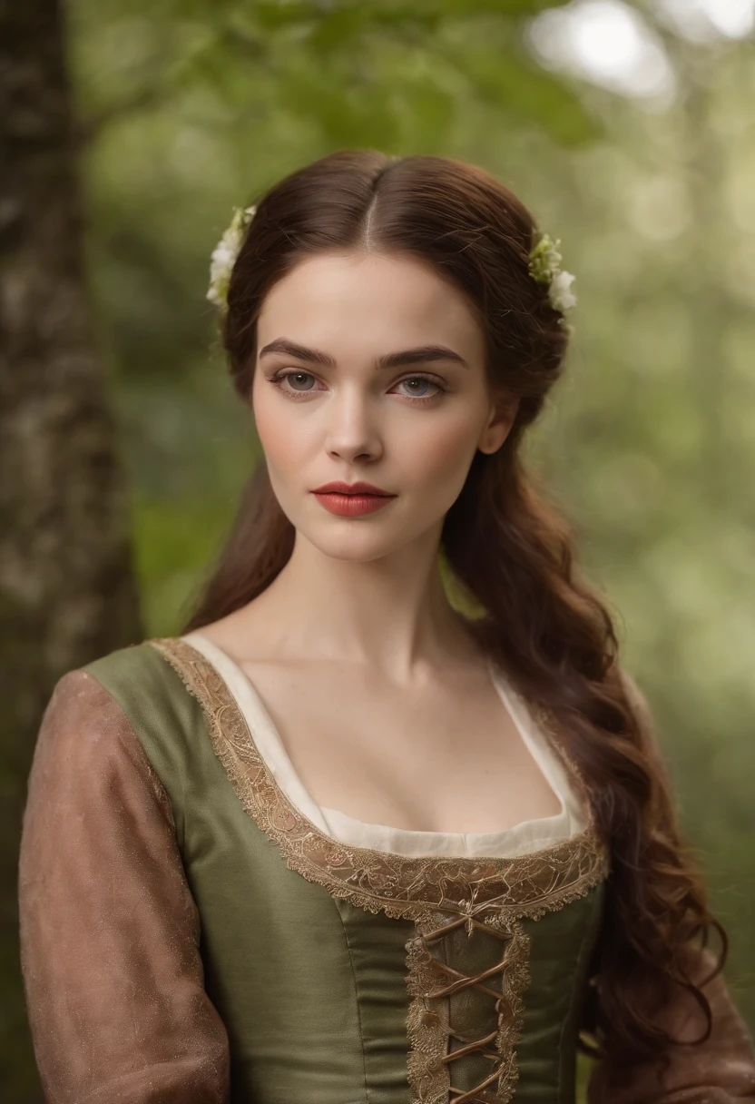 (((uma ferida avermelhada profunda atravessa sua bochecha esquerda))) tez justa, mulher em torno de 19 anos, cabelos brancos naturais, olhos vermelhos  distintos, vestindo kohl, slender and graceful, Beautiful, luz de velas em um ambiente medieval, Ultra sharp focus, tiro realista, roupas femininas medievais, cores tetradicas (cicatriz:1.4)