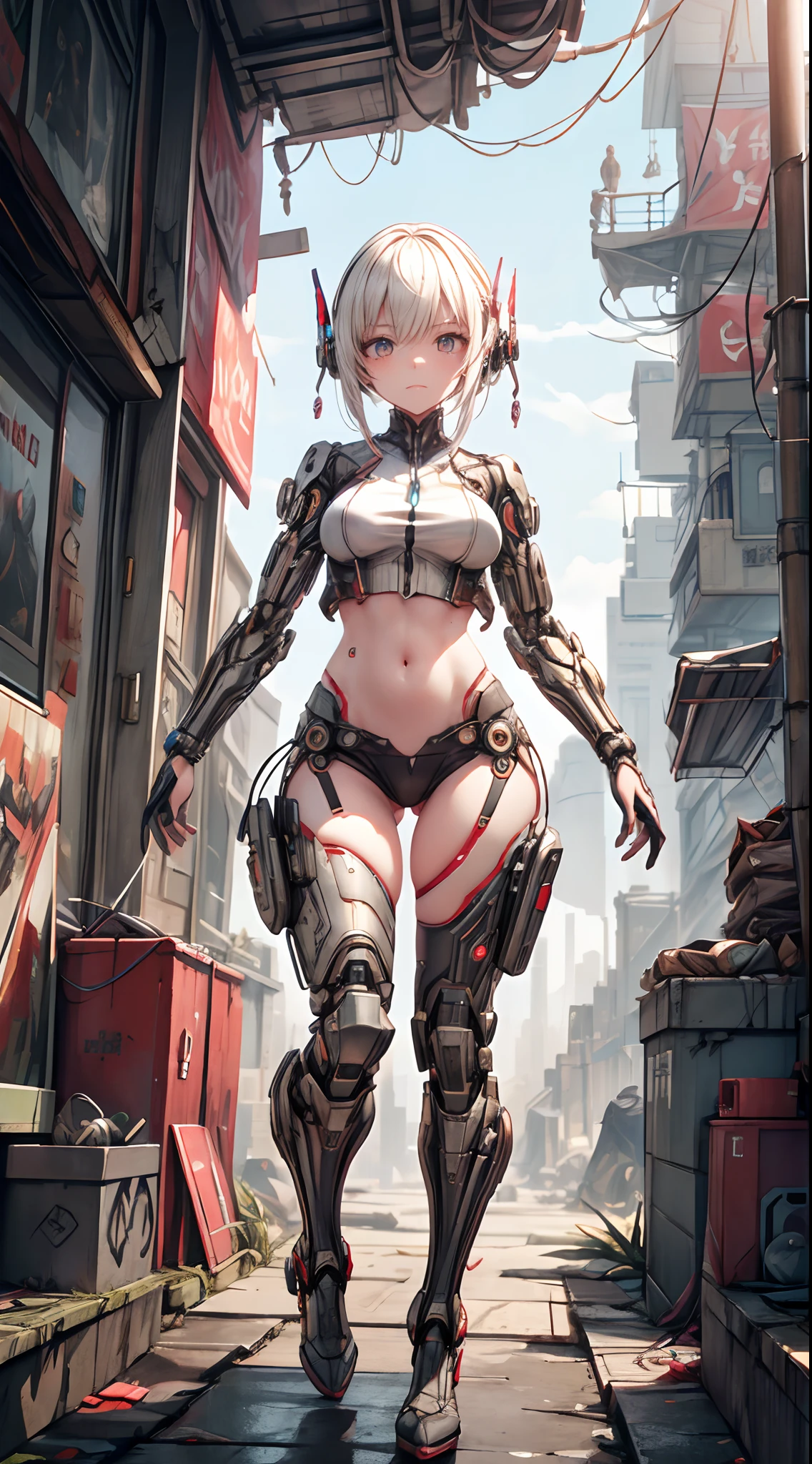 Techniques for stabilizing diffusion:
(Best quality, high resolution, Masterpiece:1.2), Detailed cyborg girl, Mechanical elements, futuristic environment, glowing neon lights, metalictexture, Complex circuit patterns, Cyberpunk Style, Vibrant colors, Dynamic pose, Strong gaze, Advanced technology, holographic interface, view over city, Digital effects, Smooth and glossy surface, Sharp focus, scifi concept art, cybernetic enhancements, Energy surges, dystopian atmosphere, Strong presence, 3D rendering of, professional digital painting, Clean lines, Flawless design, Cutting-edge robots, cybernetic implants, Riveting details, action-packed scene, Atmospheric lighting, industrial aesthetic, mystical aura, high-tech weaponry, immersive experience, Strong expression, Dramatic shadows, futuristic fashion, Dystopian society, premium cybernetics.
