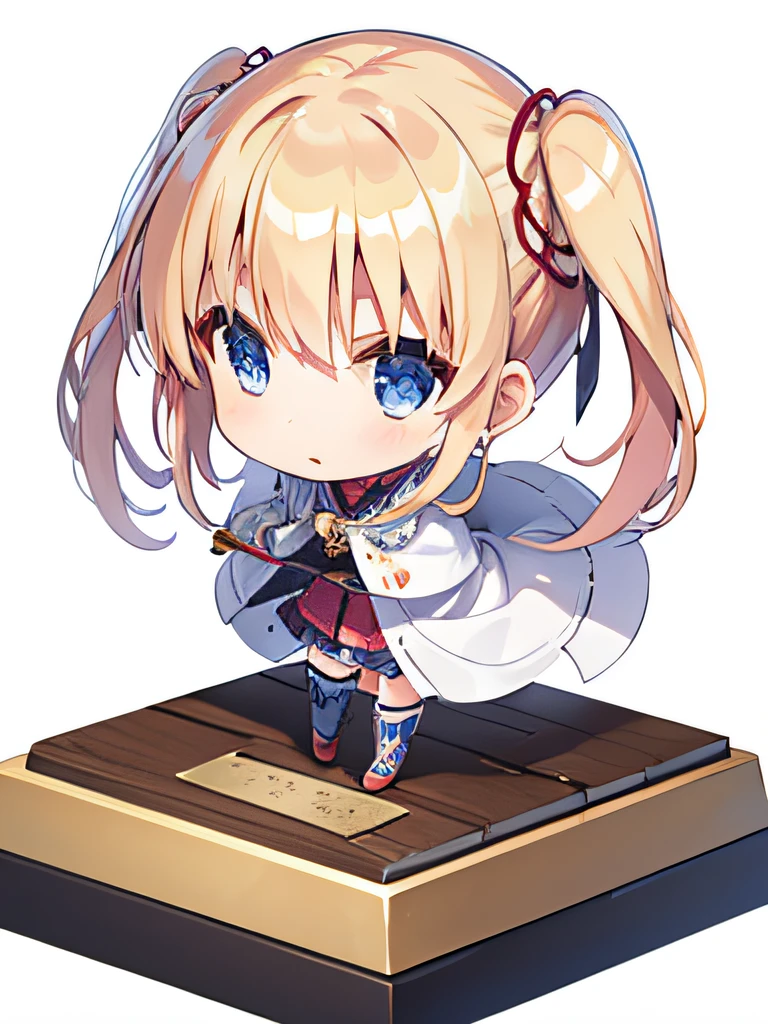 (masutepiece, Best Quality:1), 1girl in, Solo, Chibi, White background