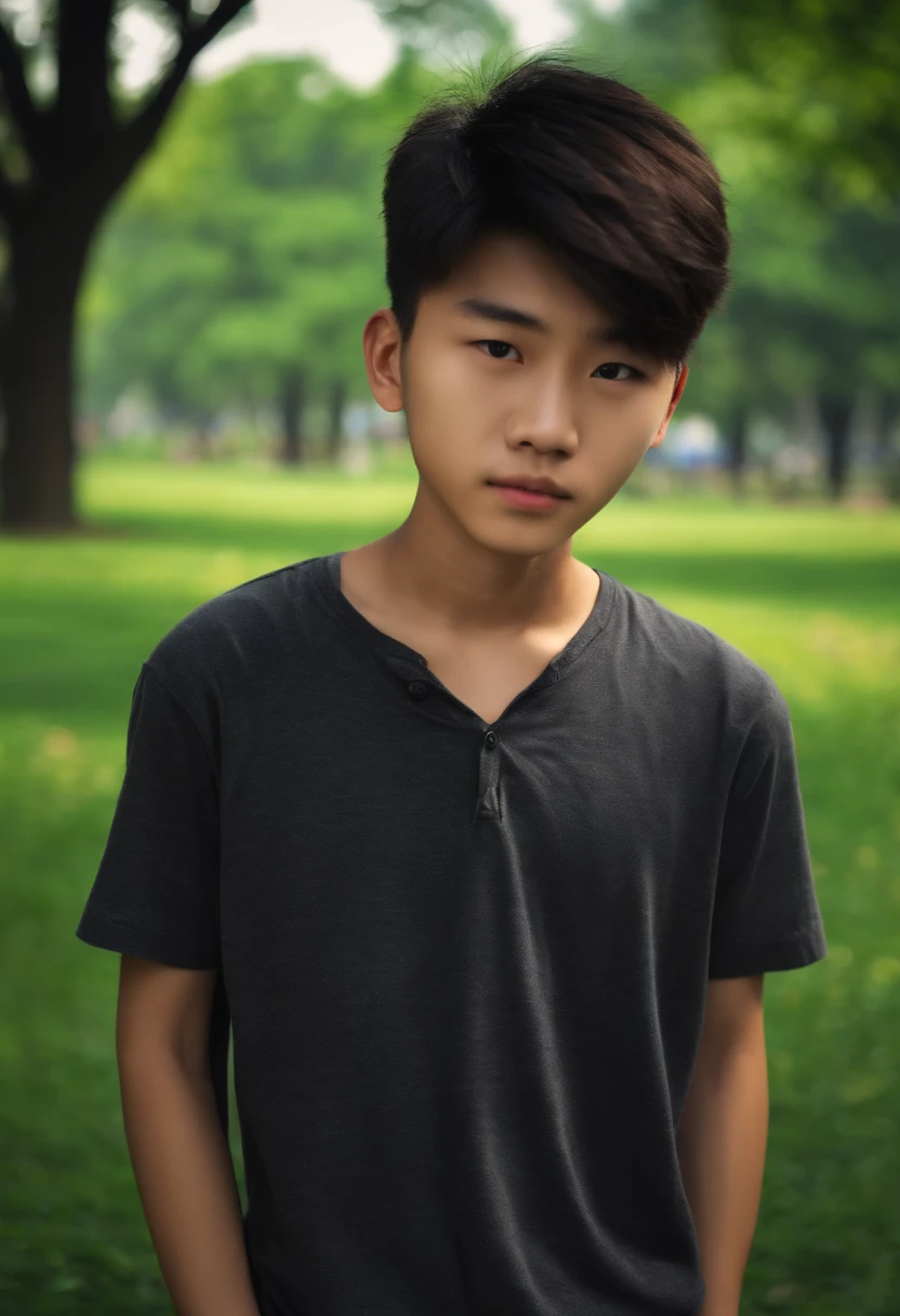 16-year-old Chinese boy in the park