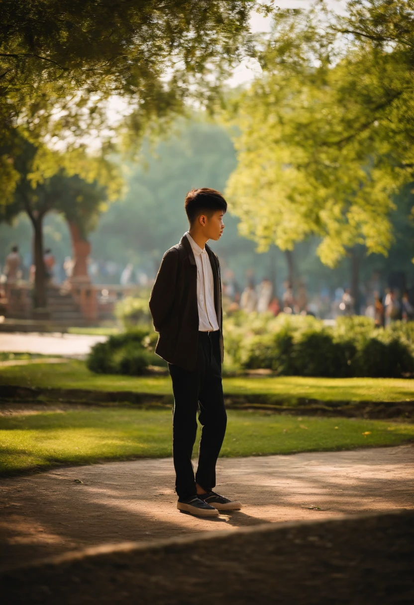 16-year-old Chinese boy in the park