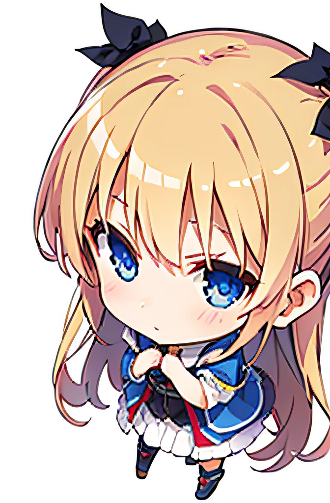 (masutepiece, Best Quality:1), 1girl in, Solo, Chibi, White background