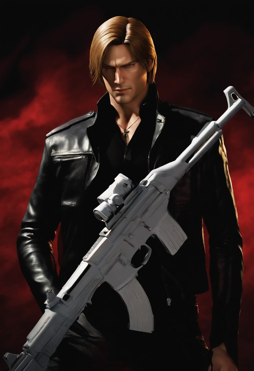 Leon Kennedy with black shirt