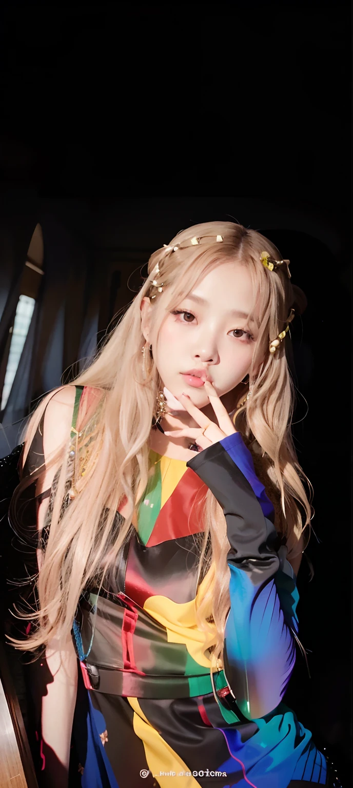 Mujer arafed en un vestido colorido sentada en una silla, Parque Roseanne de Blackpink, Retrato de Jossi de Blackpink, Jossi de Blackpink, Lalisa Manoban de Blackpink, Lalisa Manobal, JIA, Jisoo de Blackpink, Retrato Jisoo Blackpink, tzuyu de dos veces, Jisoo de Blackpink, portrait of female Korean idol, Jinyoung Shin, Cl