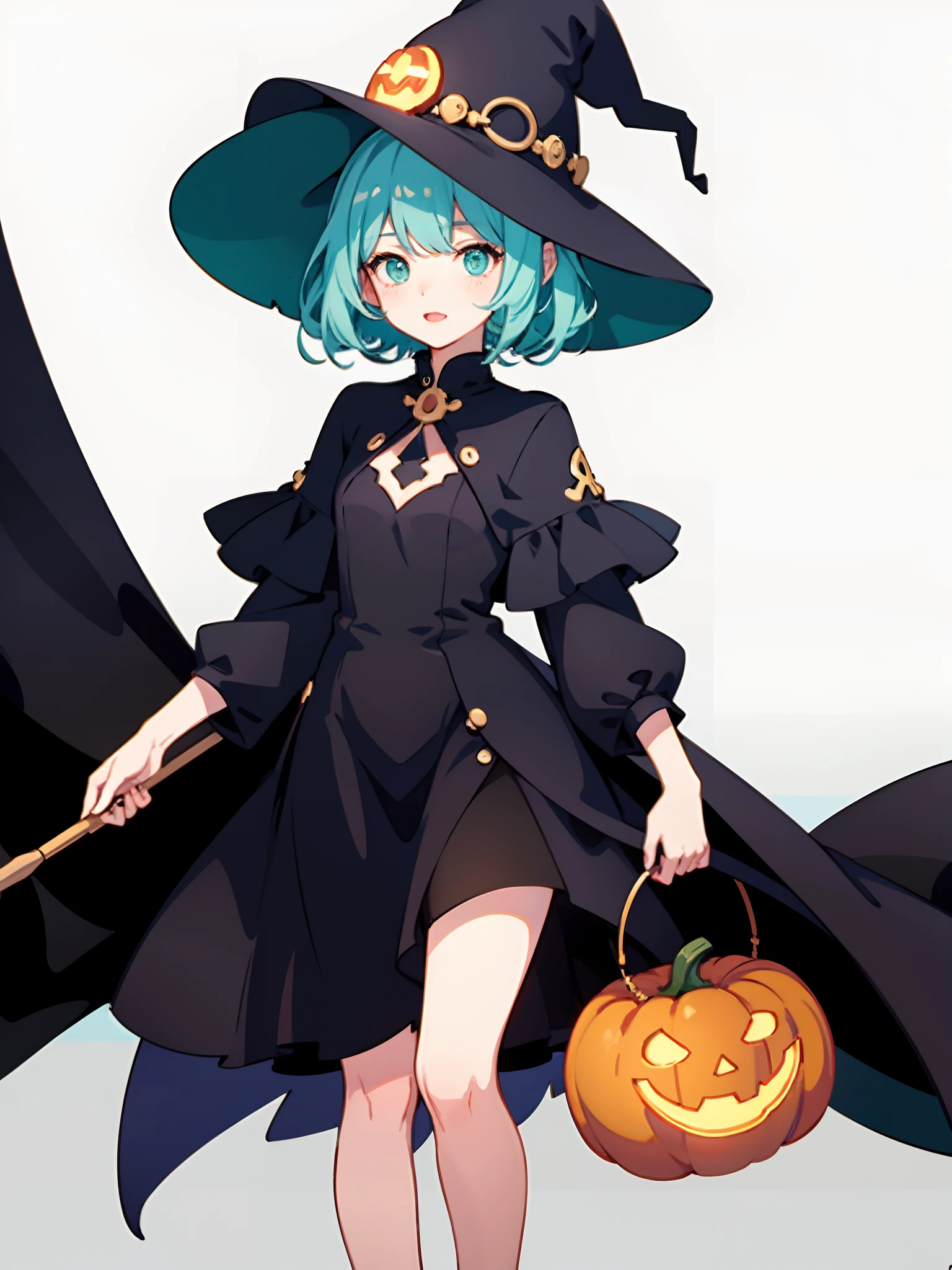 Mouth of Harbour Bay、Cute witch art logo、Pumpkin Lantern、circle、(White background)、Pastel Green、Pastel Orange、gradients、Minimum and pure — all、It features a simple、ultra-detailliert、Detailed drawing、vectorized、silhuette、8K。