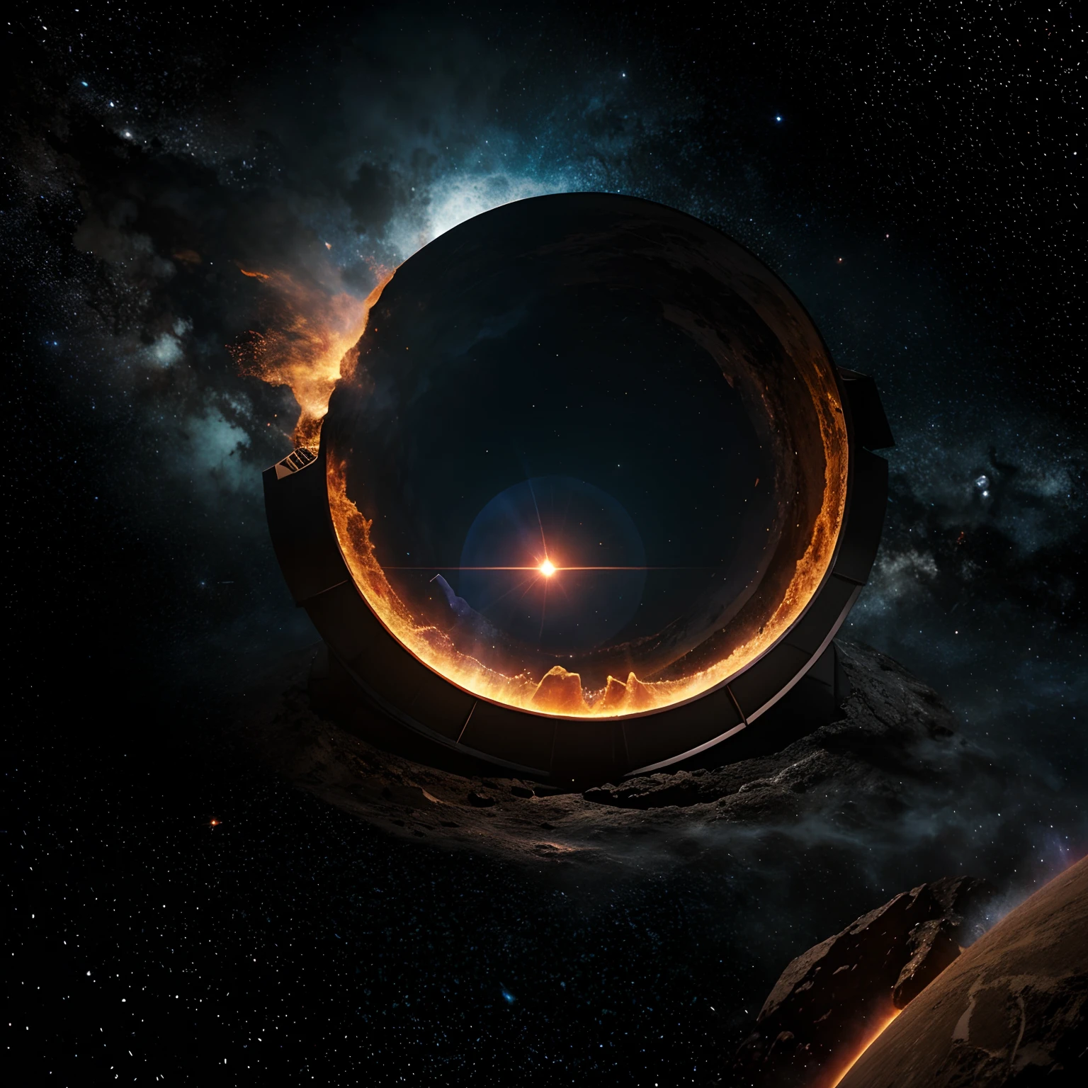 Imagine a place of extreme heat and pressure, A cosmic crucible where stars are born.