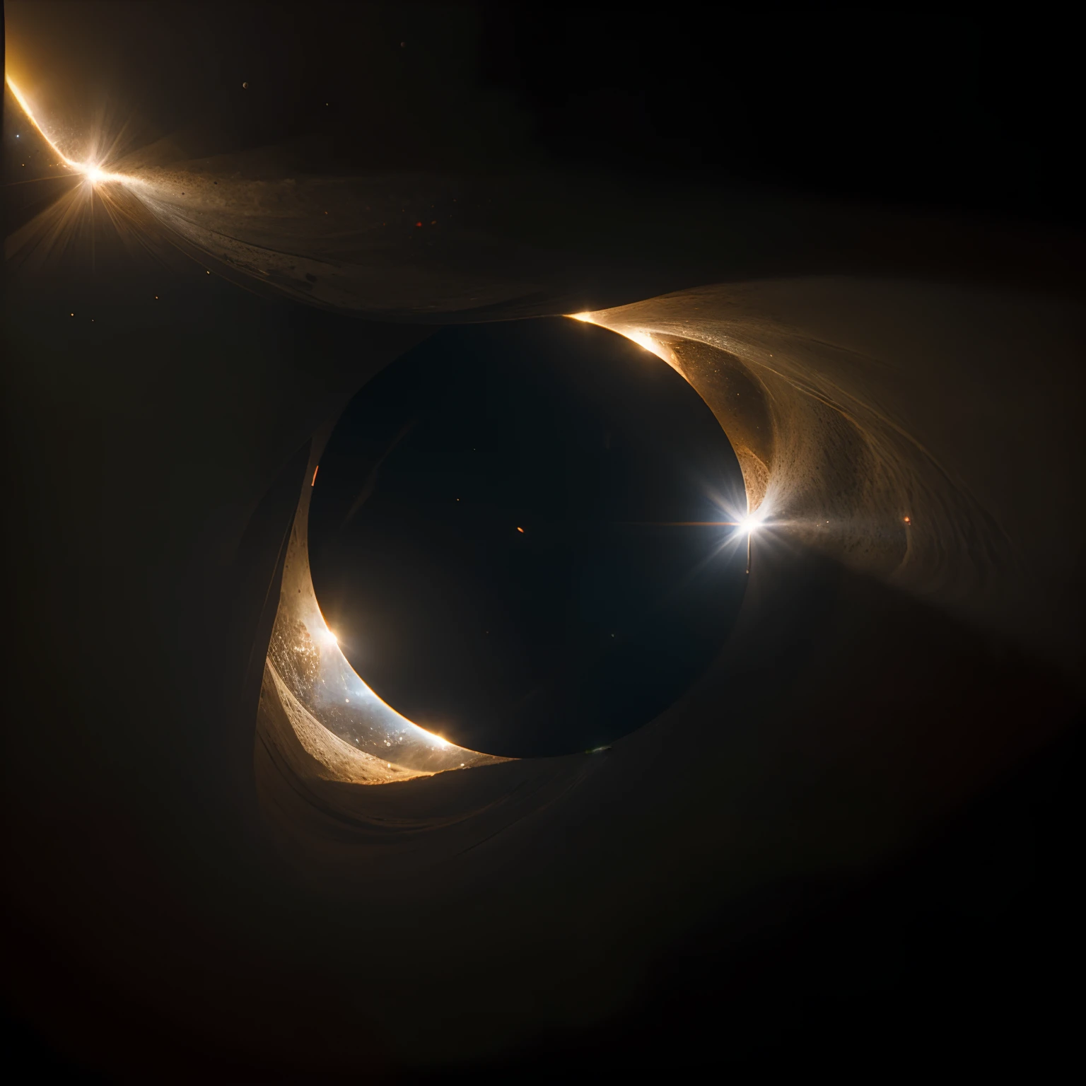 Space light permeates the surrounding layers of gas and dust.