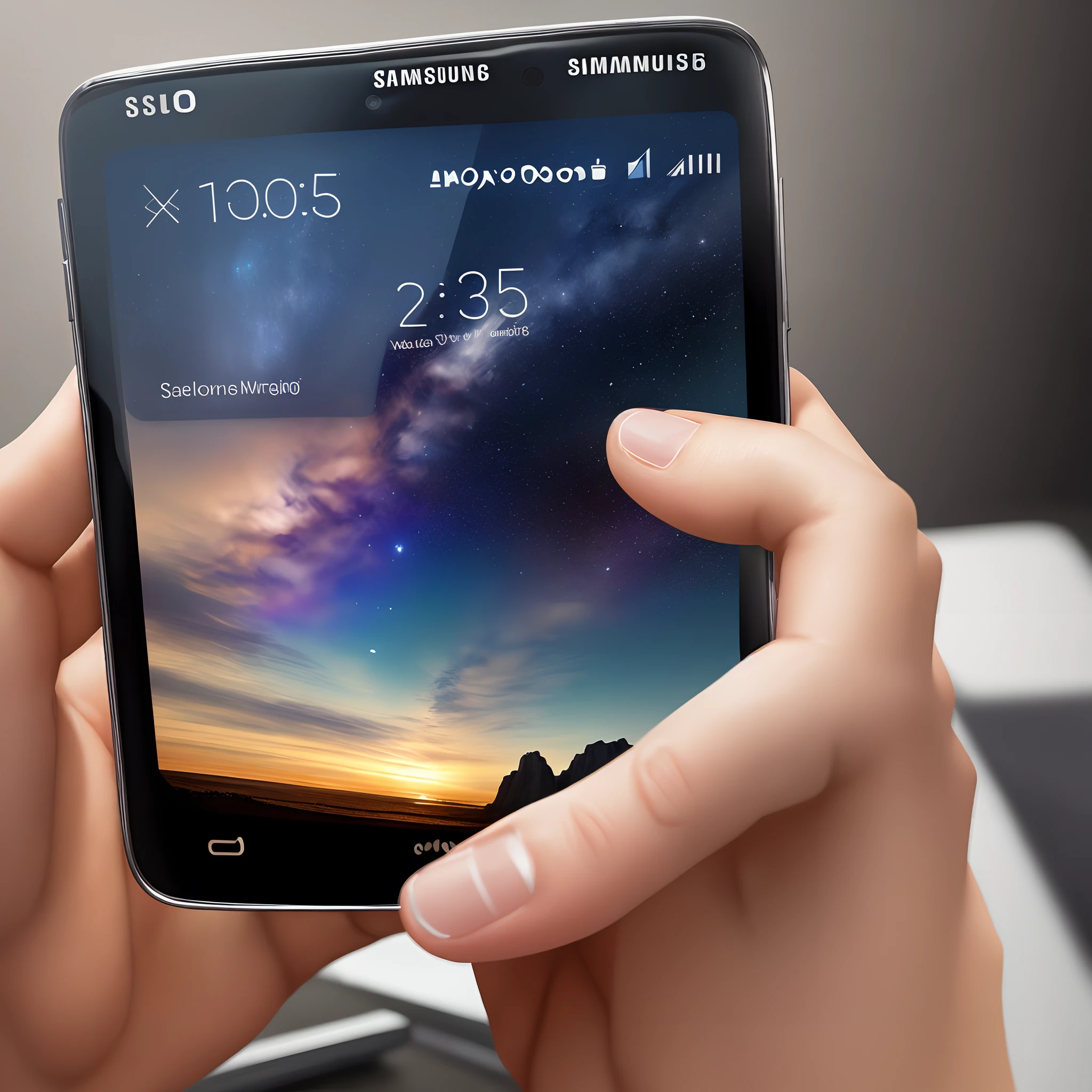 Crie uma imagem conceito do novo Galaxy s25 ultra da Samsung
