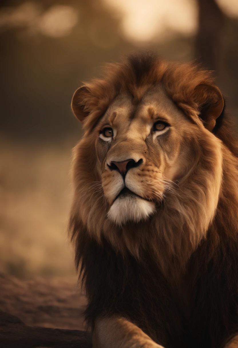 malnourished lion, animated image, cartoon, disney.