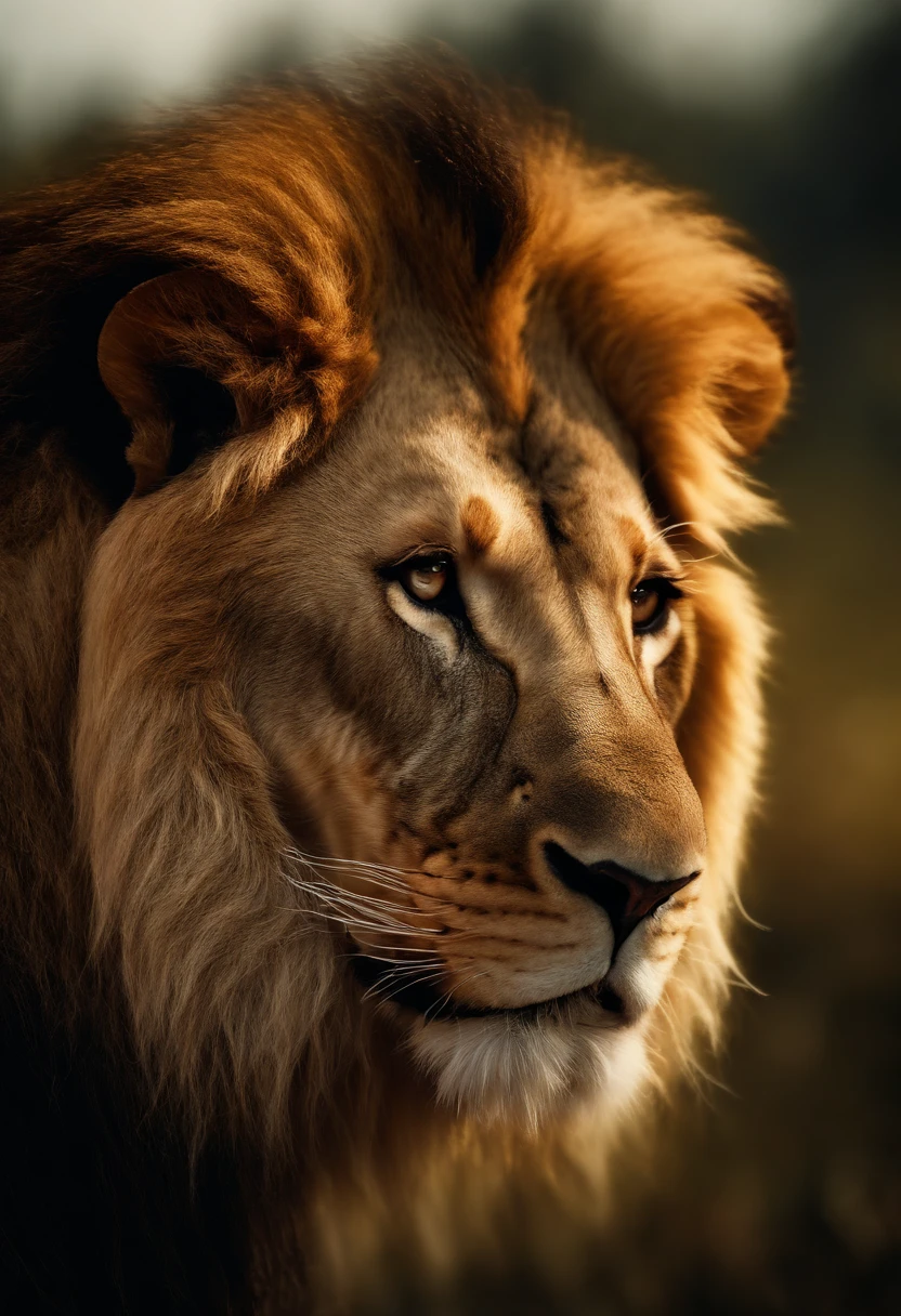 malnourished lion, animated image, cartoon, disney.