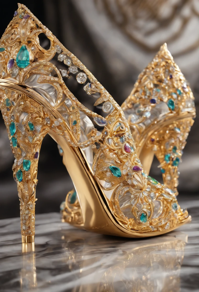 Expensive fashion gold heels