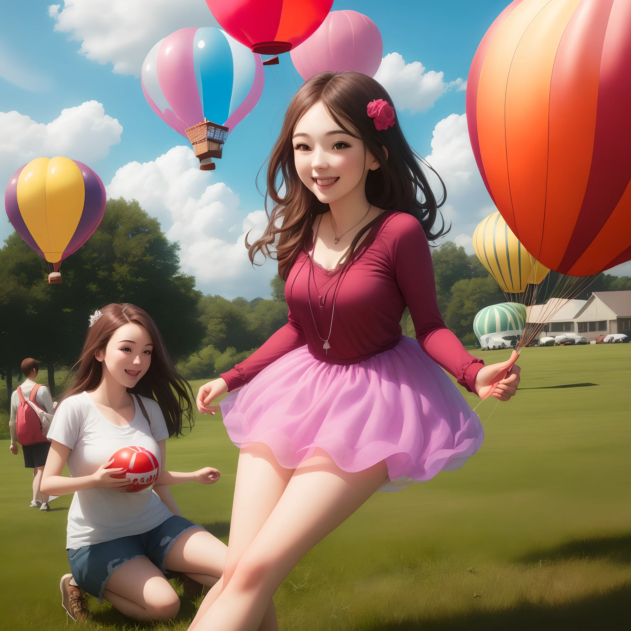 Me and my girlfriend in a balloon