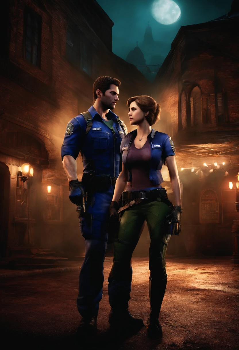 Jill Valentine e Chris Redfield em Racoon City