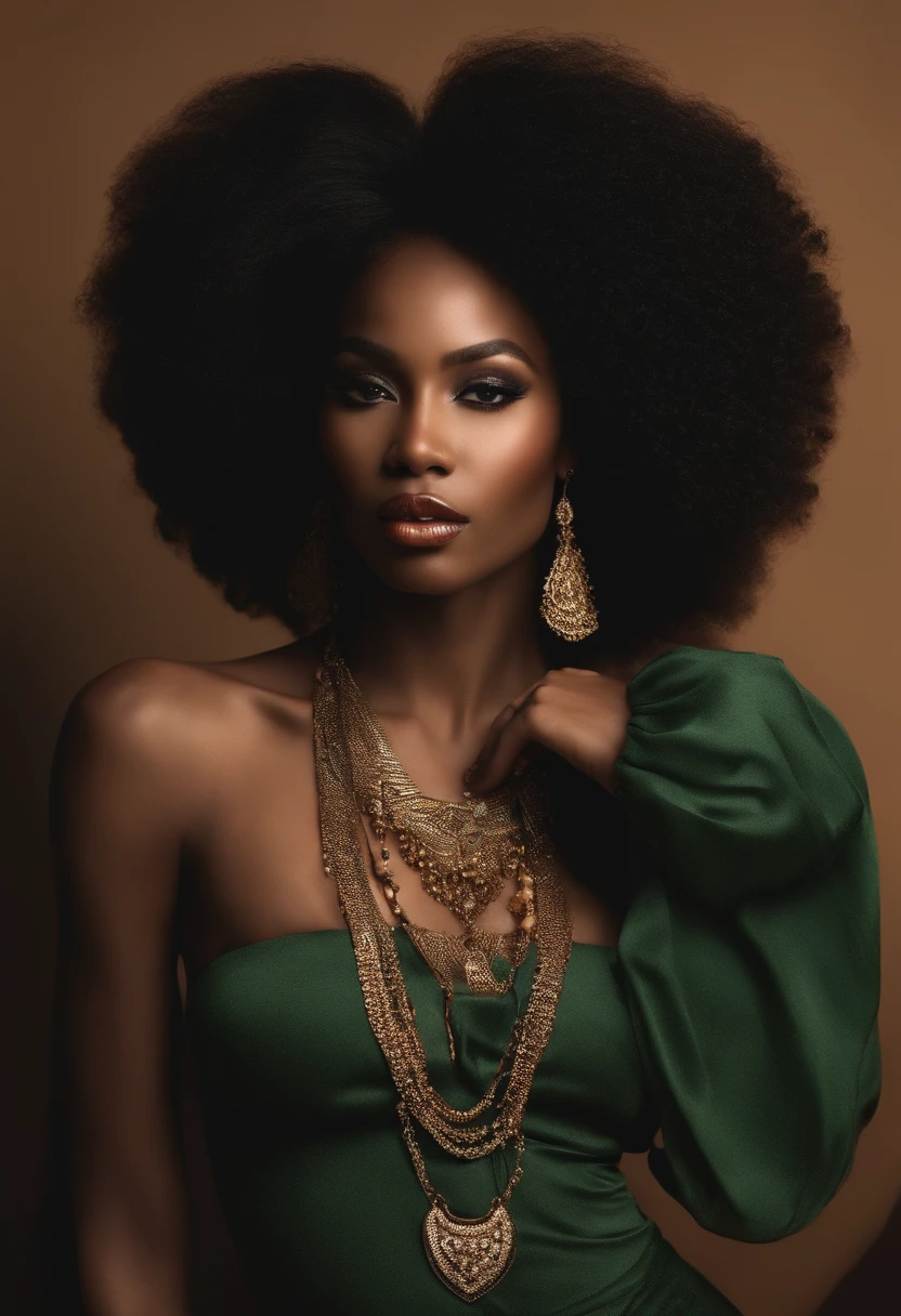 black women distinct features with natural hair and luscious lips