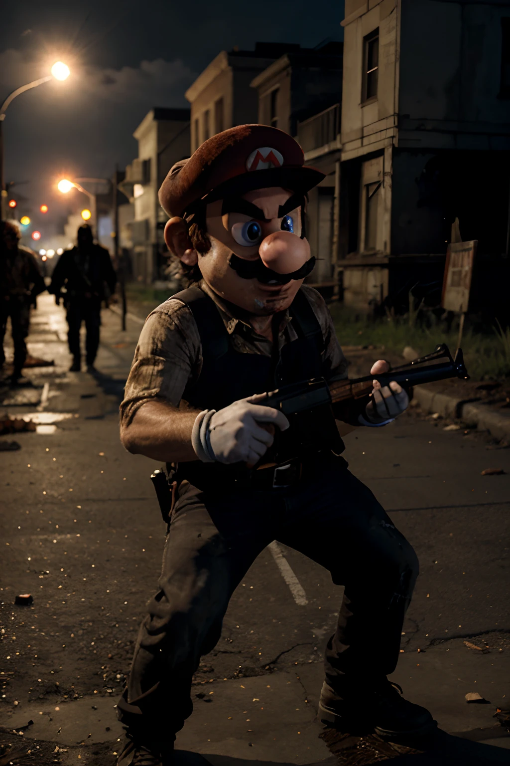 mario in a zombie apocalypse