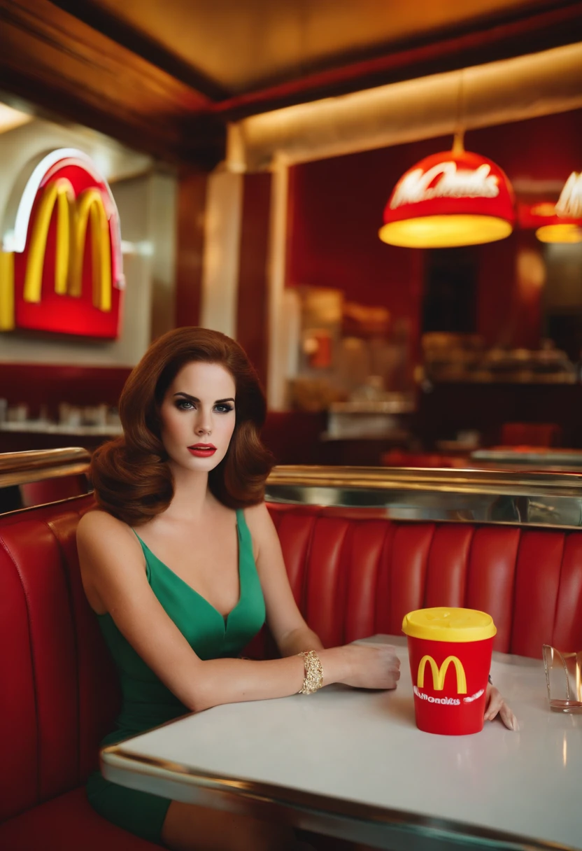 (lana del rey, music icon, mcdonalds, mcdonalds resturant)