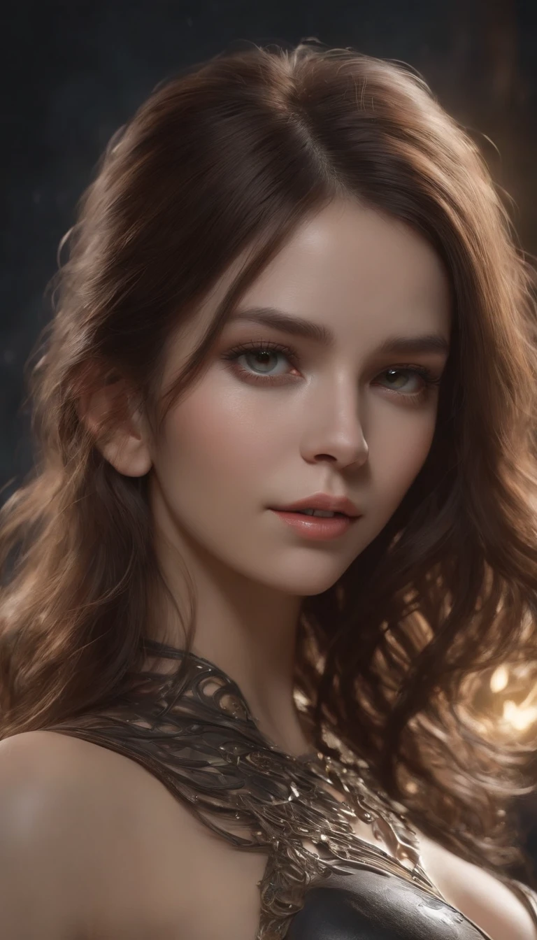 Tits Out、Teats、mulher caucasiana bonita, shoulder length messy hair, Preto e dourado PVC Cat Costume, alegria, Esbian de corpo inteiro, Menina bonita do estilo do waifu do anime, pintura hiper detalhada, Luminismo, arte por Carne Griffiths e Wadim Kashin arte conceitual, 4k resolution, Detailed bioluminescence from the fractal isometric encyclopedia , 3d renderizado, rendering by octane, detalhes intrincados , cinemactic, trend in artstation Isometric Centered hyperrealistic cover photo amazing color, desenho manual , Dureza, mucha realista , Complicado, hit definition , cinemactic,rough sketch, linhas em negrito, no papel,、Tits Out、Teats、