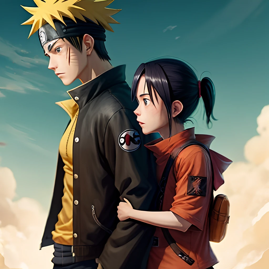 Naruto lutando com luffy