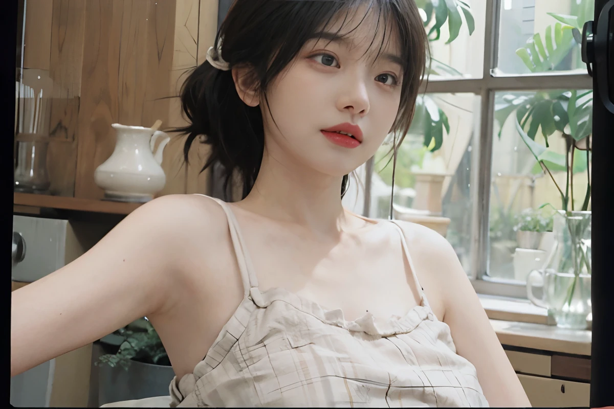 Best quality at best, 超高分辨率, (realistically:1.4),A woman in a white top poses for a photo, 🤤 girl portrait, beautiful Korean women, gorgeous young korean woman, Korean girls, Urzans, Young and cute Korean face, Cute and delicate face, Those girls' The avatar is cute and exquisite, beautiful young korean woman, young and lovely Asian face, Pale round face, Cute Korean face, Beautiful Asian Girls