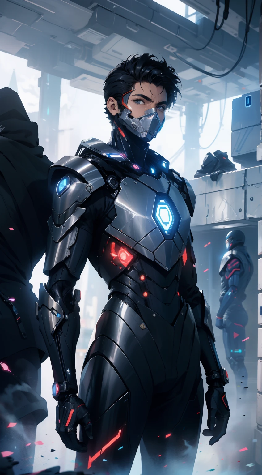 Arafed homem em traje futurista posando para foto, em armadura branca futurista, menino em mecha cyber armor, Unreal Engine Rendering, Armadura de porcelana ciborgue, armadura branca brilhante, corpo ciborgue, diverse cybersuits, homem ciborgue, cyborg menino branco, Com armadura futurista, o homem Ciborgue Perfeito